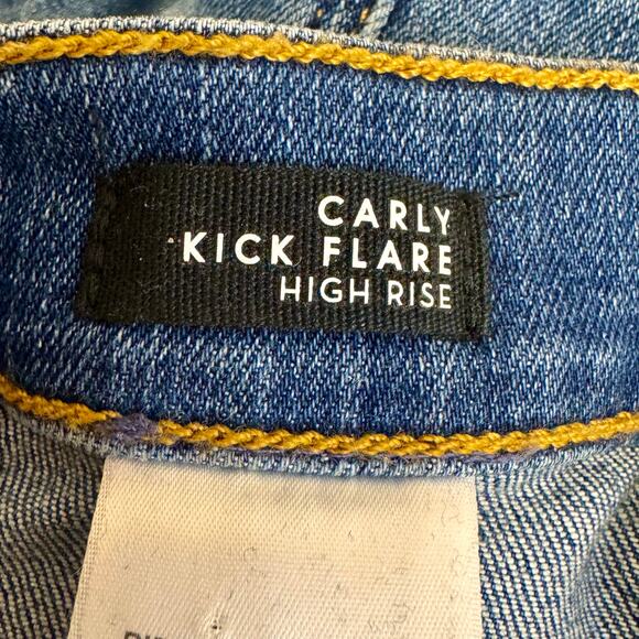 Veronica Beard Carly Kick Flare High Rise Pintuck Jeans PUTNAM Wash Blue 27 / 4 - Picture 7 of 10